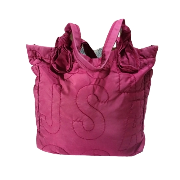 MARC JACOBS Workwear Pink Embroidered Logo Quilted Tote Bag - Picture 2 of 14